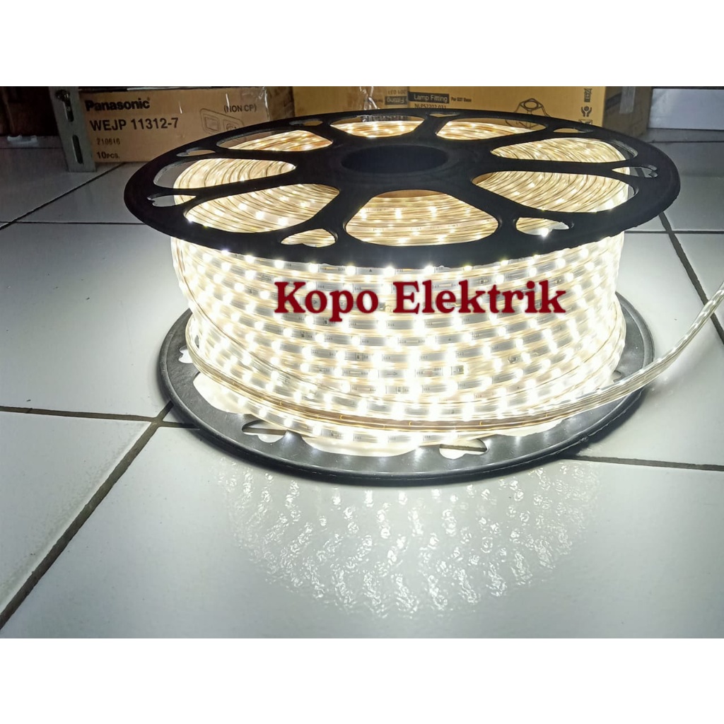 ( 10 Meter ) Lampu Led Strip Selang 5050 + Soket