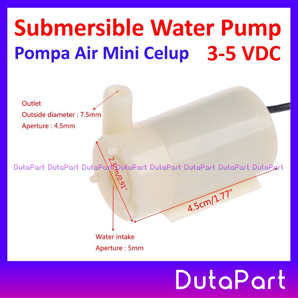 Submersible Water Pump DC 3-5V Pompa Air Celup Mini Micro Water Pump