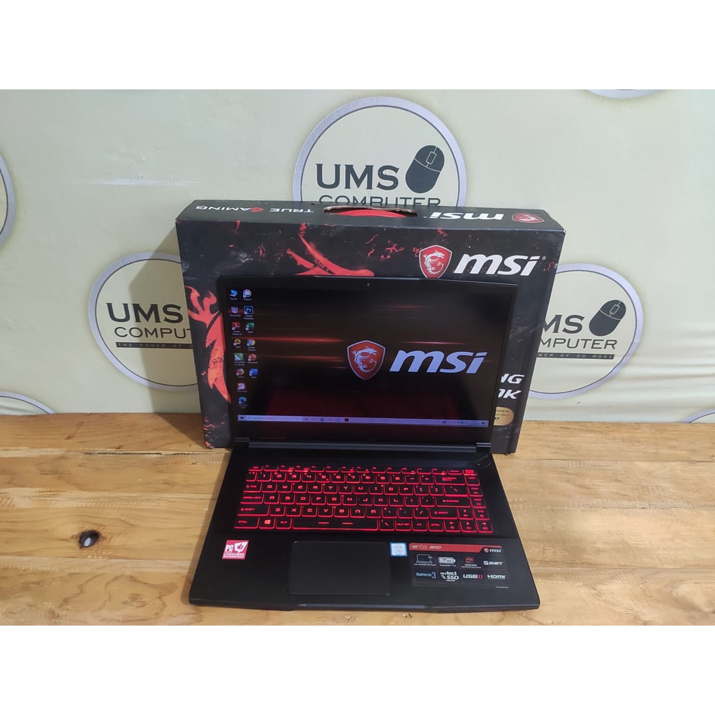 Laptop MSI GF63 8RD i7-8750H RAM 8GB SSD 256GB GTX 1050 Ti 4GB