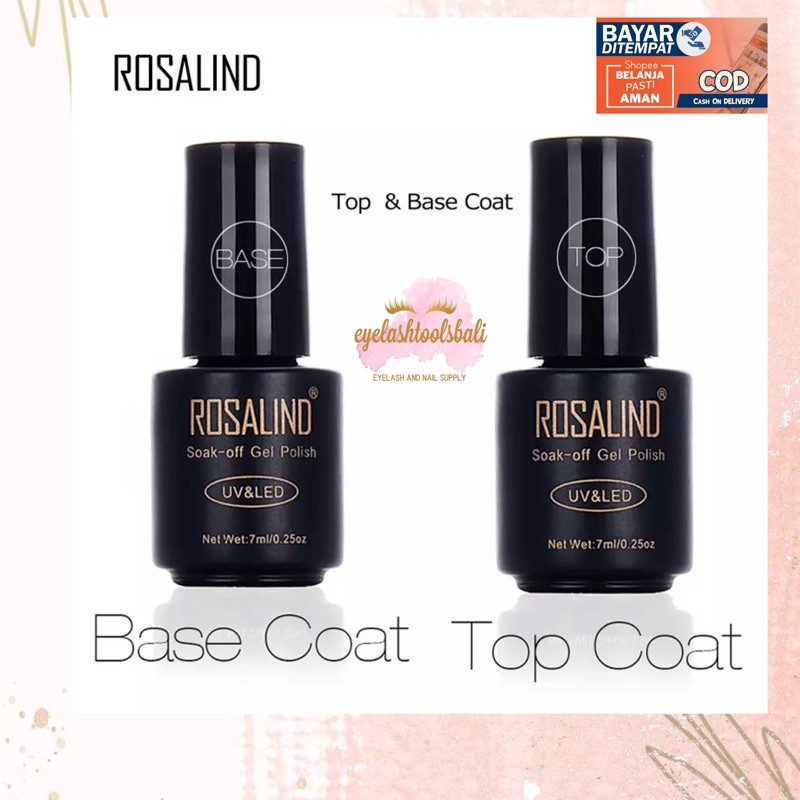 BASE COAT TOP COAT ROSALIND ISI 7 ML NAIL GEL POLISH