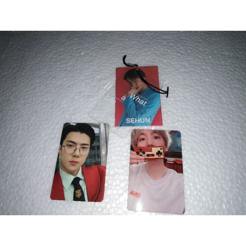 Photocard, Name tag Sehun what a life dan Photocard baekhyun City lights