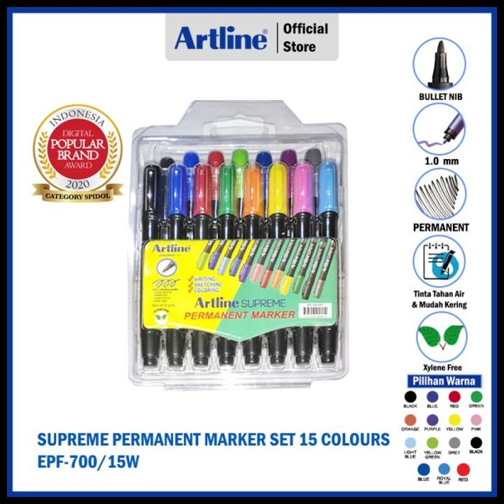 

Daisydooo | Spidol Artline Supreme Permanent Marker Set 15 Colours Epf-700/15W