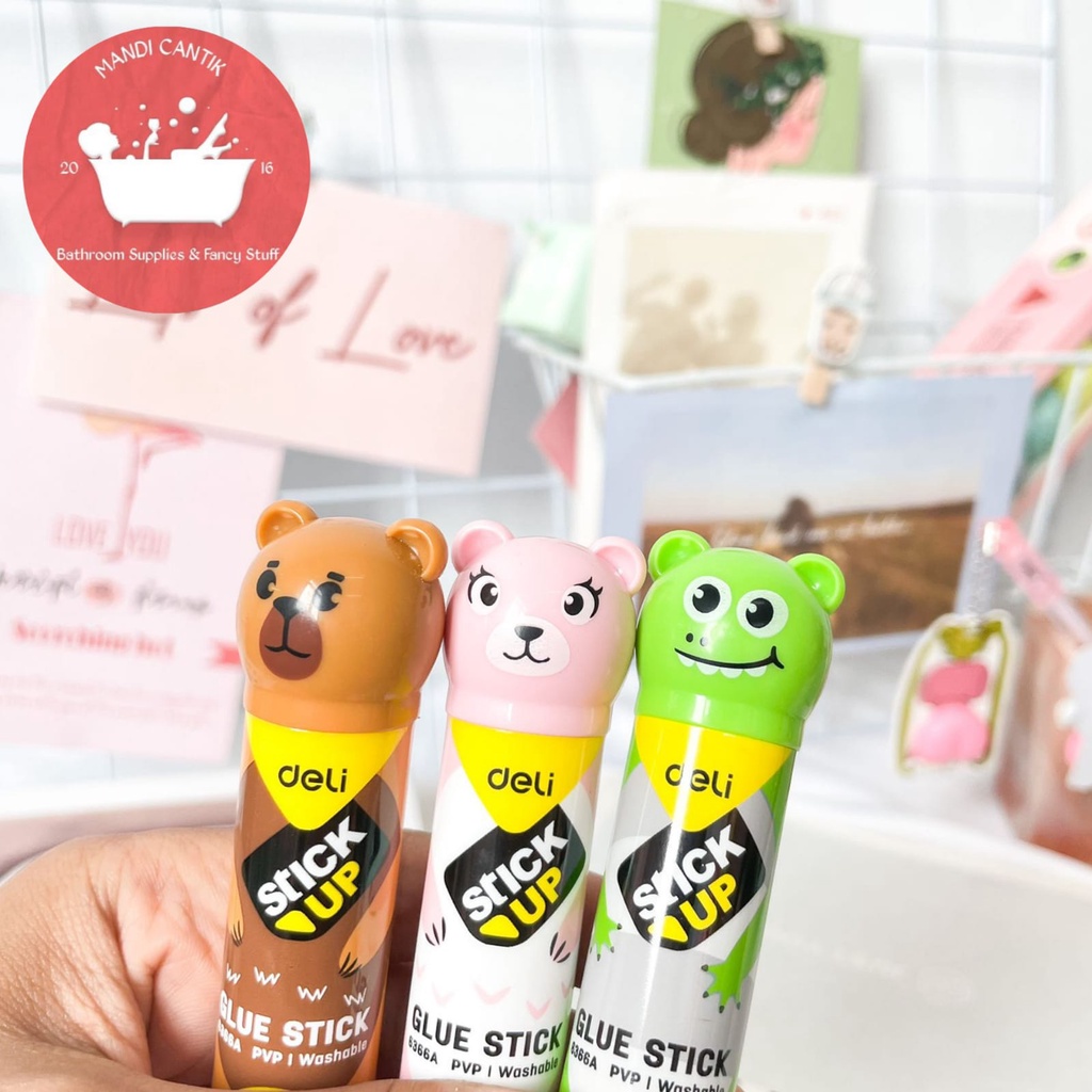 

Lem DELI bentuk hewan Stick Glue beruang kodok koala pink lucu alat tulis kantor warna pastel alat tulis kantor