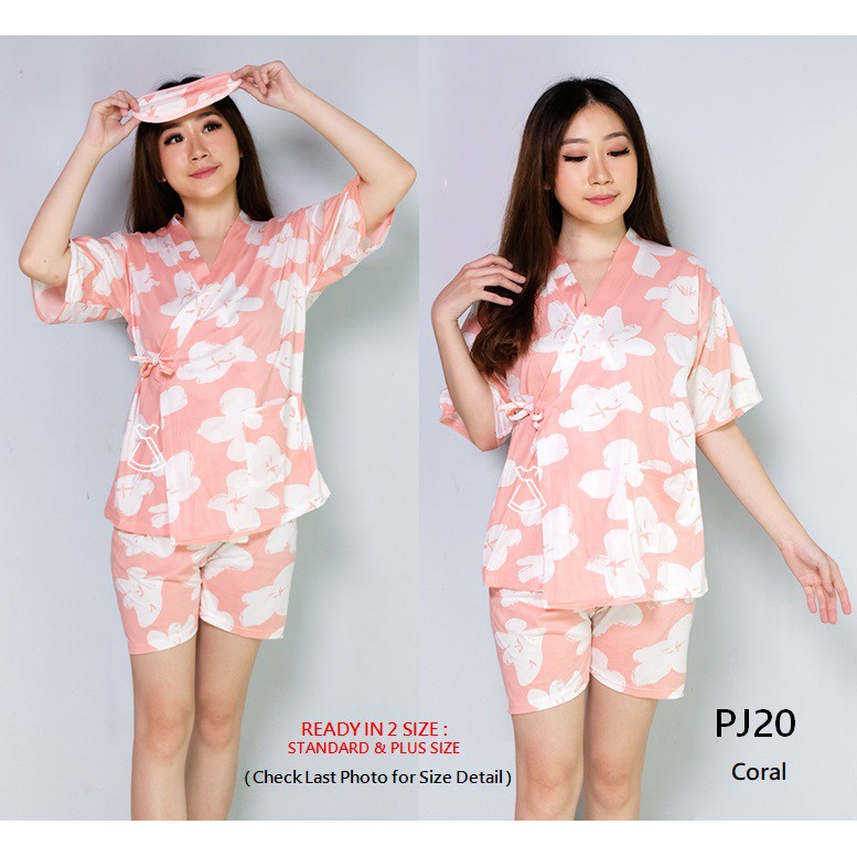 PJ20 - Baju Tidur Setelan Kimono Wanita Celana Pendek