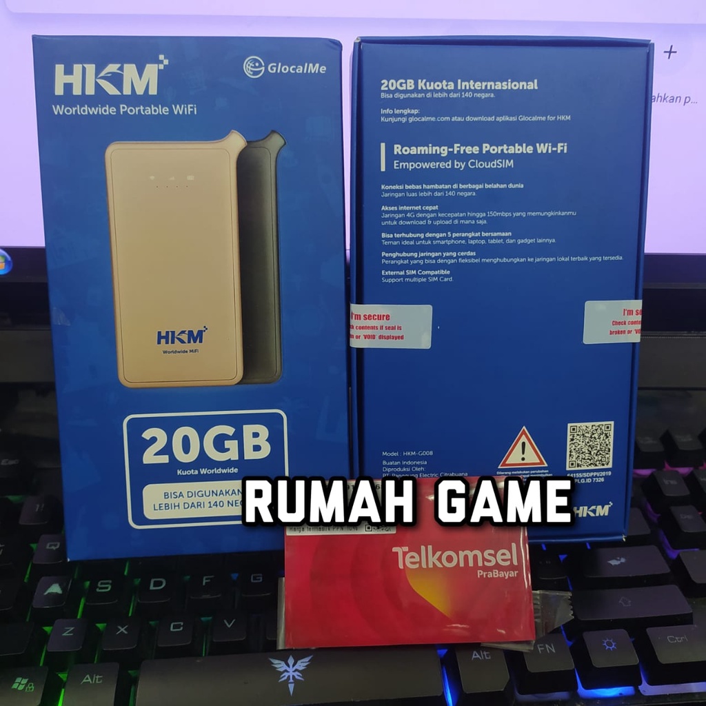 Modem Wifi 4G HKM G008 Free XL Go IZI Bebas Roaming