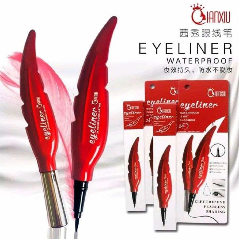 [ PERLUSIN ] EYELINER DAUN  MERAH  QIANXIU / Eyeliner Daun Bulu qianxiu /