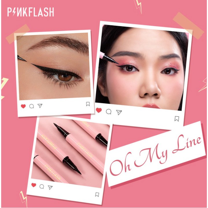 PINKFLSH OhMyLine Eyeliner Warna Hitam Anti Air Tahan Lama PF008