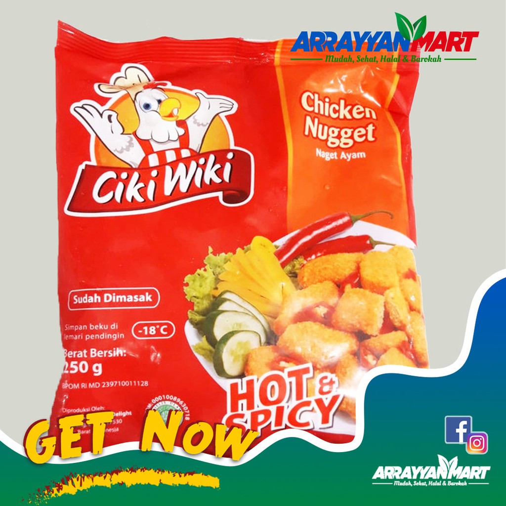 

CIKIWIKI Chicken Nugget HOT & SPICY 250 Gram / Naget Ayam