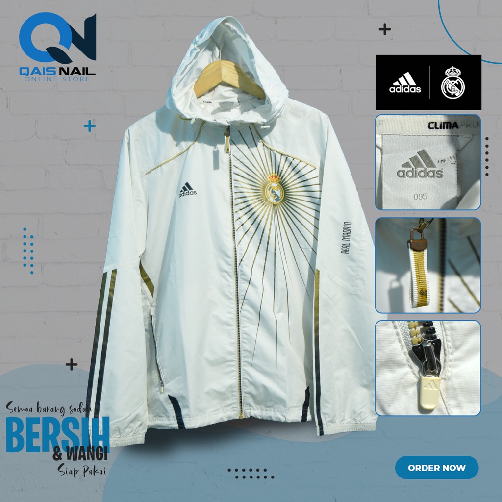 Jaket Olahraga Adidas ClimaProof REAL MADRID (second/preloved)