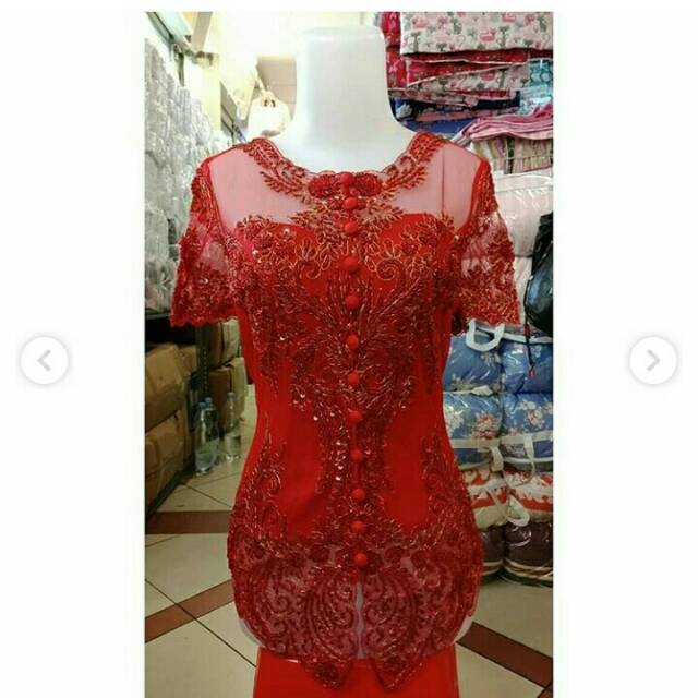 Kebaya payet krah oblong