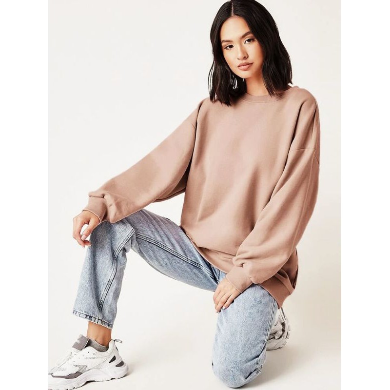 CREWNECK SWEATER PRIA DAN WANITA MOCCA