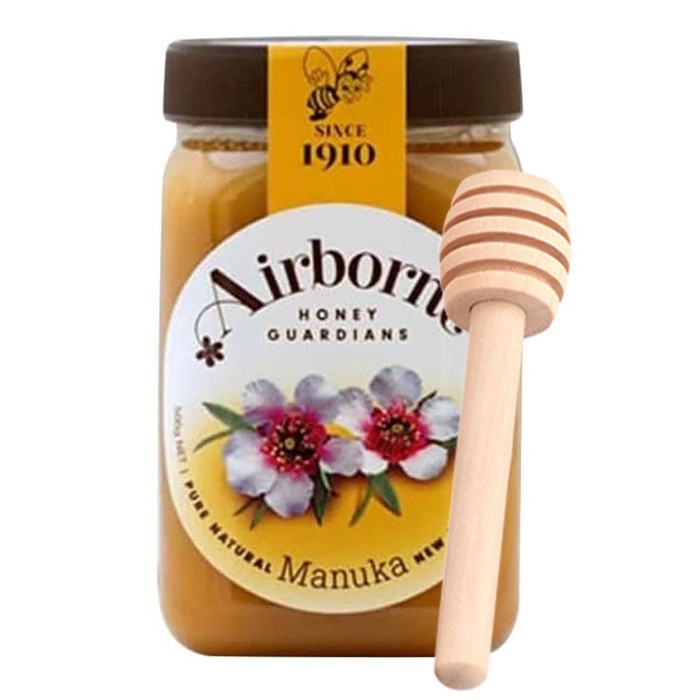 

PAKET Madu Airborne MANUKA 500 gram Dan Honey Dipper