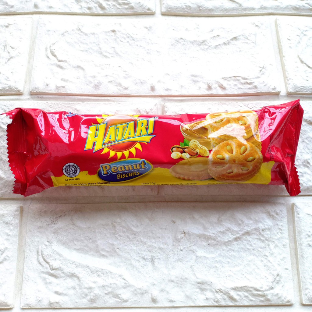 

Hatari Peanut Biscuits Biscuit 60gr Biskuit Kacang Snack Cemilan Kue Makanan Ringan 60 gr g gram 60g