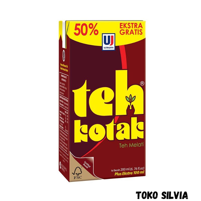 

ULTRA TEH KOTAK Jasmine teh melati 200 ml extra 100 ml (Satuan )