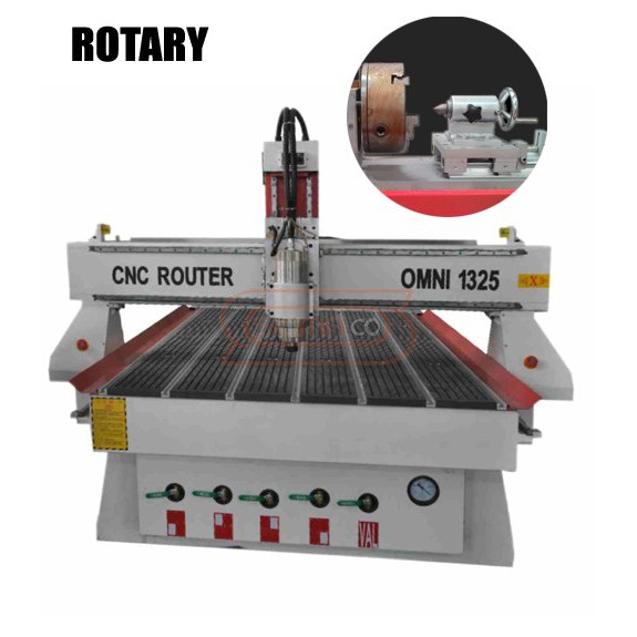 OMNI CNC Router 1325 with 6 KW HSD Spindle and Rotary 20 cm Diameter