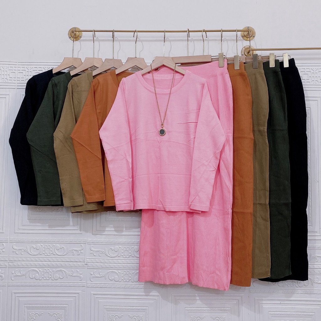 SET ROK RAJUT KANCING POLOS SRJ8368