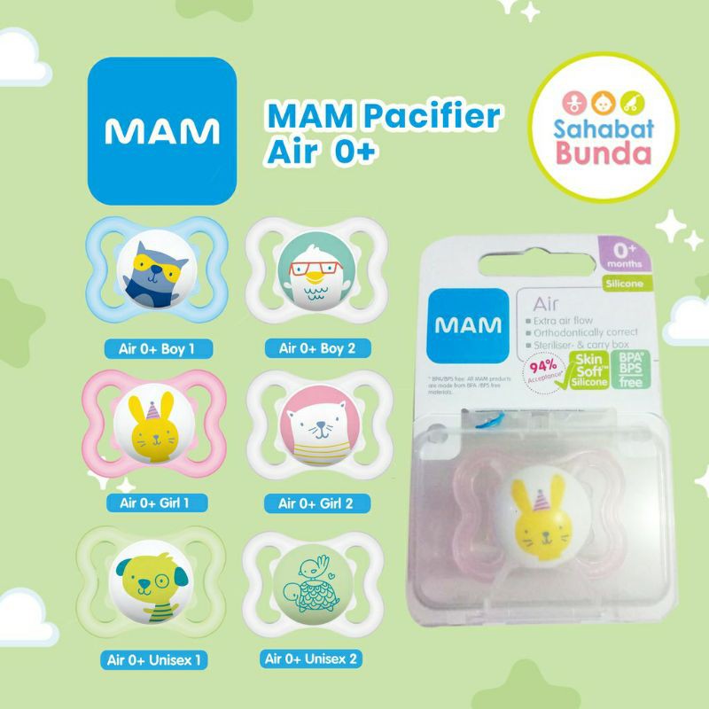 MAM Orthodontic Pacifier Night 0-6M Baby Soother Empeng Bayi / Mam Night 6m+ glow in the dark