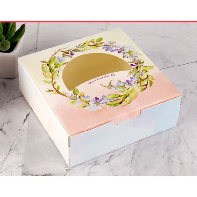 

JGO box floral bunga kotak motif unik persegi 14 x 14 art hampers crafting