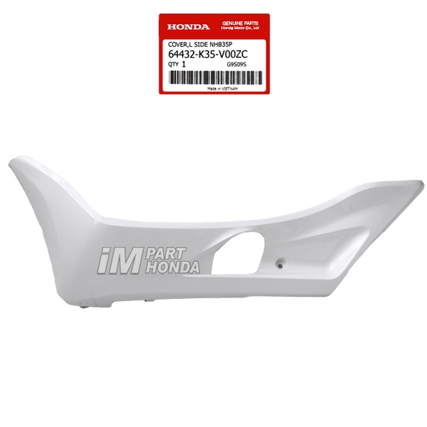 64432-K35-V00ZC Cover Dek Lantai Kiri PCX 150 CBU Vietnam 2014 - 2018 Putih