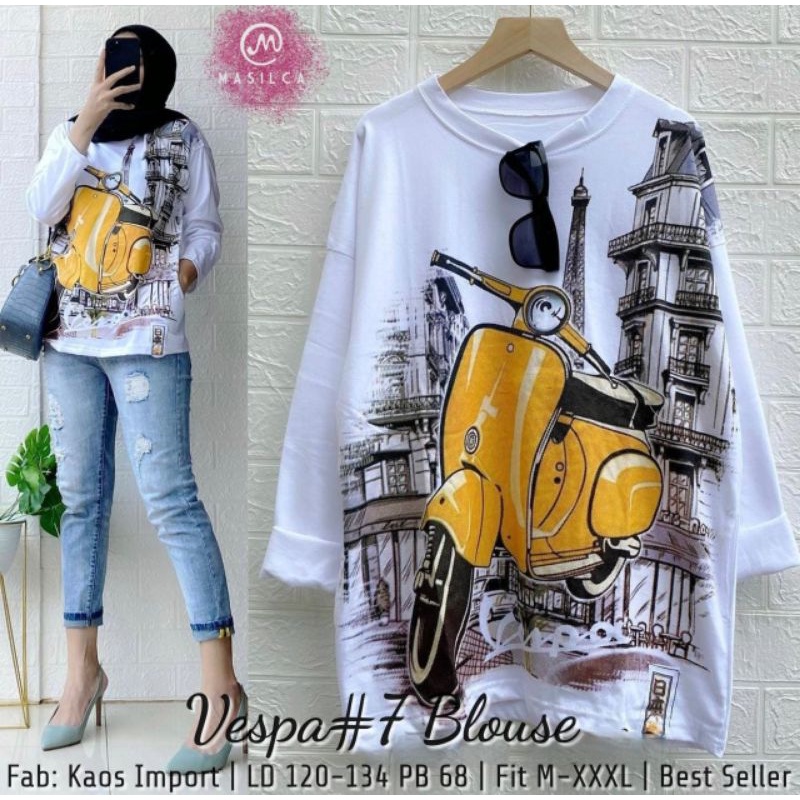 VESPA #2/ VESPA # 3/VESPA #7/ TUNIK KAOS LD 120-134 /TUNIK BIGSIZE OVERSIZE/TUNIK SUPER JUMBO