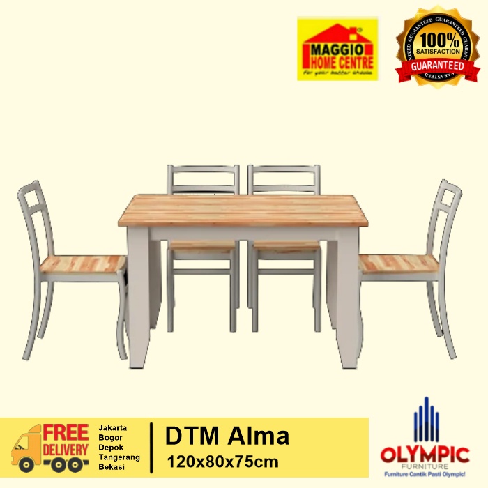 Meja Makan Modern Minimalis DTM Alma  - Olymplast