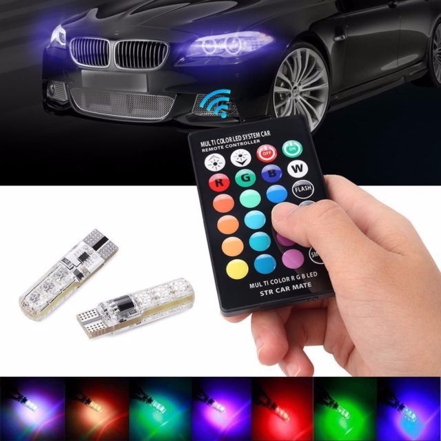 [GRADE A+] LAMPU LED REMOTE T10 LAMPU SEN LAMPU REM LAMPU KOTA RGB BISA GANTI WARNA