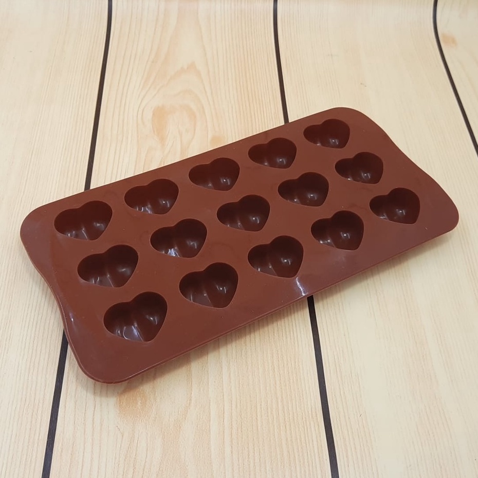 Cetakan Coklat Love Silikon Food Grade - Cetakan Love Hati Kue Es Pudding - Cetakan Silikon Coklat
