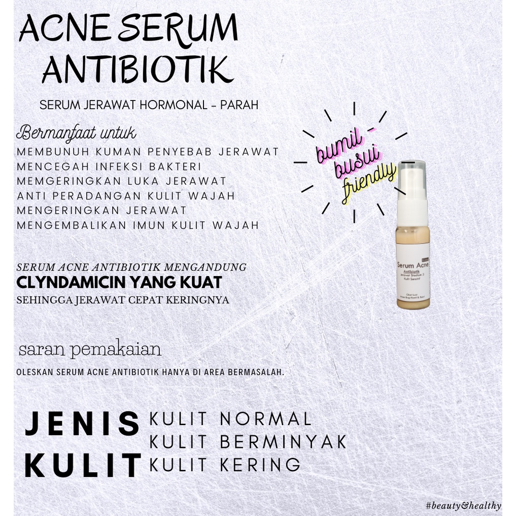 Serum Antibiotik (Serum Jerawat Hormonal sampai Jerawat Radang/Parah)