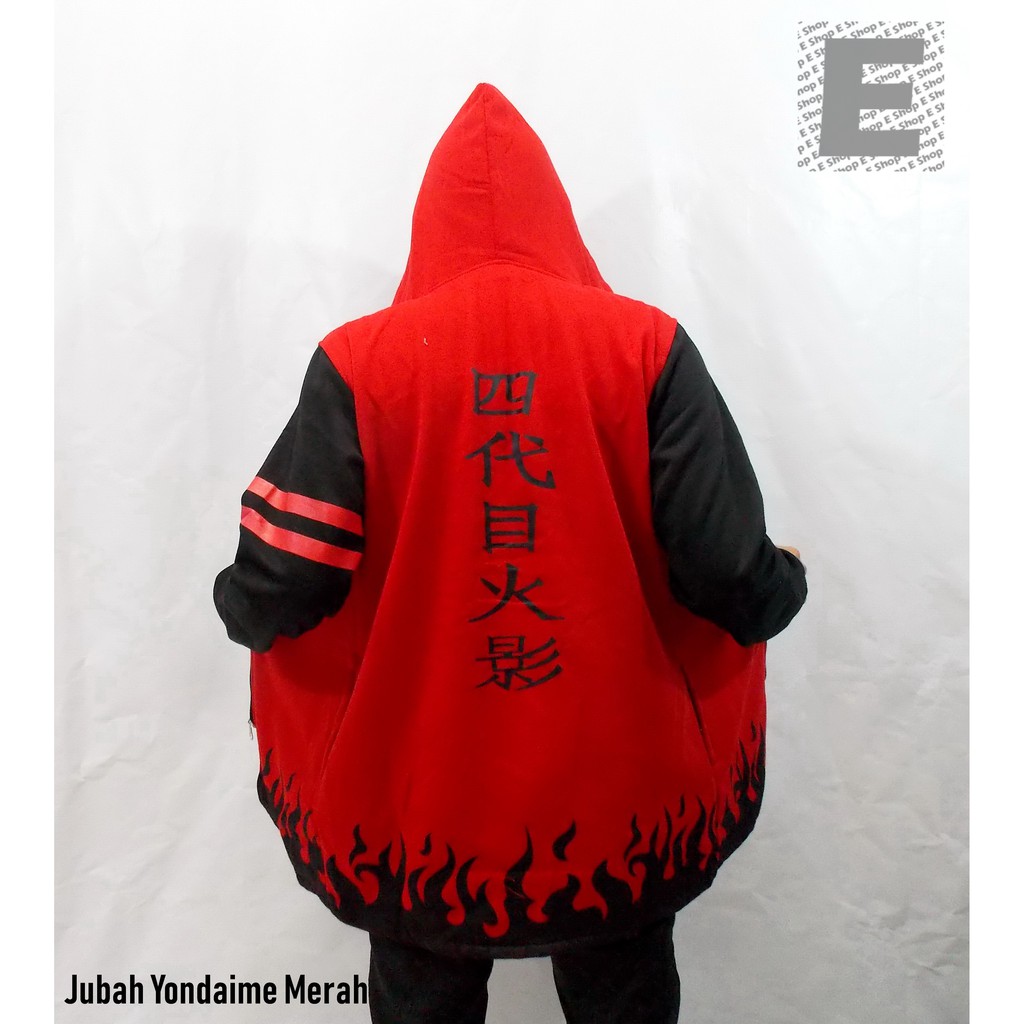 Jubah yondaime hokage Merah - Jaket Naruto Yondaime Hokage Merah