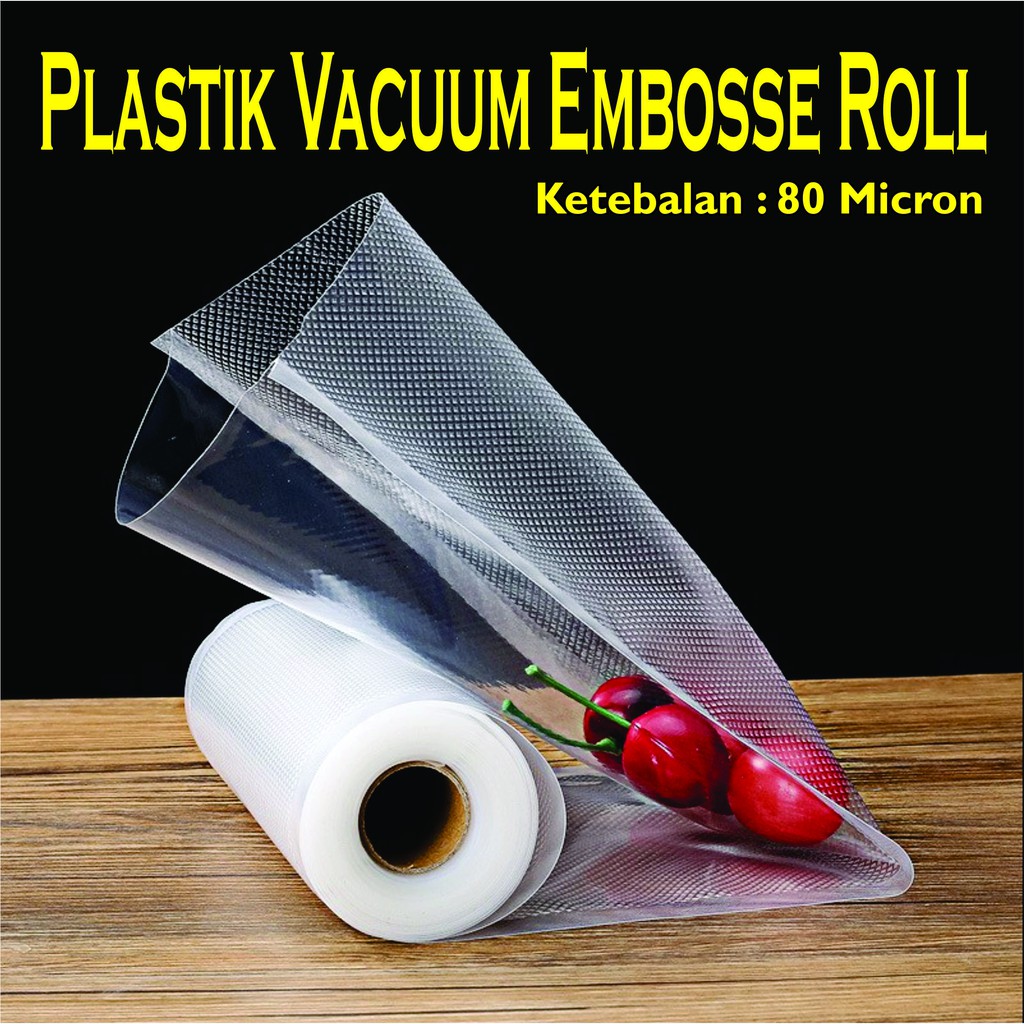 17x500cm plastik vakum embos Roll  / vacuum sealer / vakum makanan