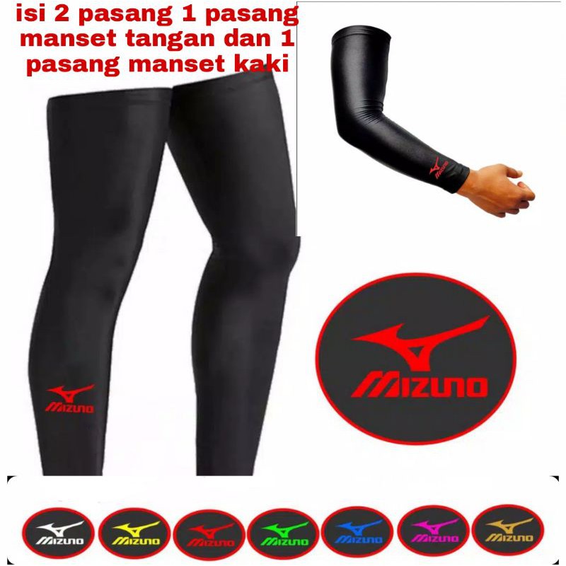 COD PAKET HEMAT SETELAN MANSET KAKI DAN TANGAN/ MANSET TANGAN / MANSET KAKI MIZUNO / MANSET TANGAN M