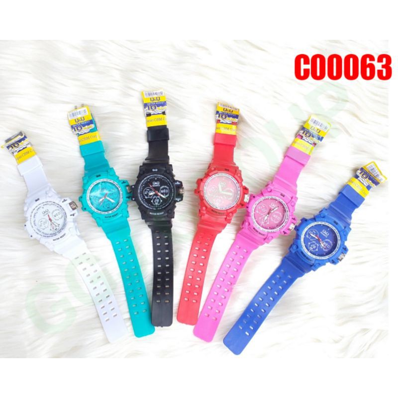 C ( C63 ) JAM TANGAN SPORT / WATER RESISTANT 3 ATM / TAHAN AIR