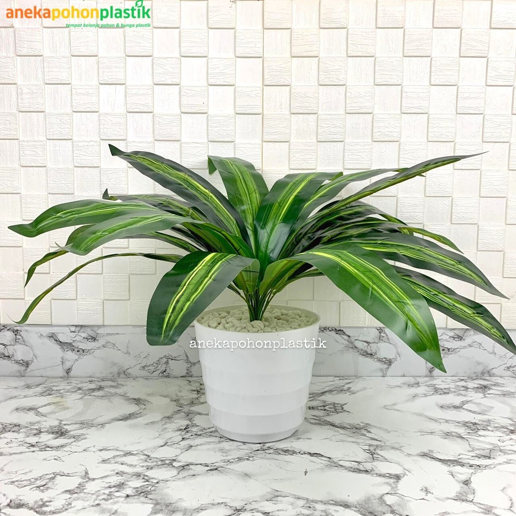 Pohon Plastik Tanaman Artificial Pandan Bali Pot Ulir Dekorasi Cafe Aesthetic