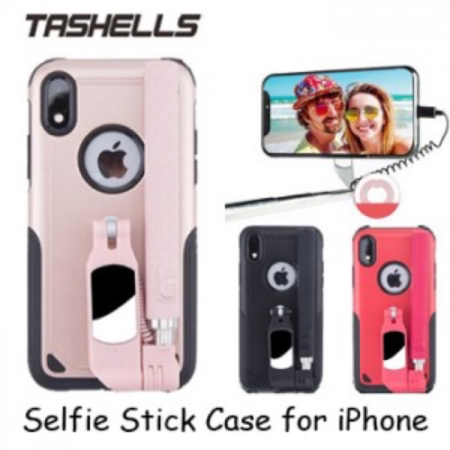 Tashells Built In Selfie Stick Case Wired iPhone XR