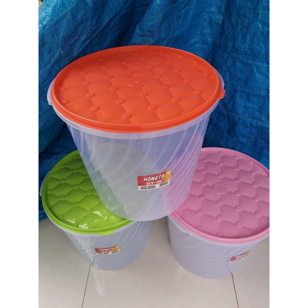 Shinpo 625 Sealware Toples Kerupuk / Tempat Krupuk Peacock 25 liter Plastik Kedap Udara