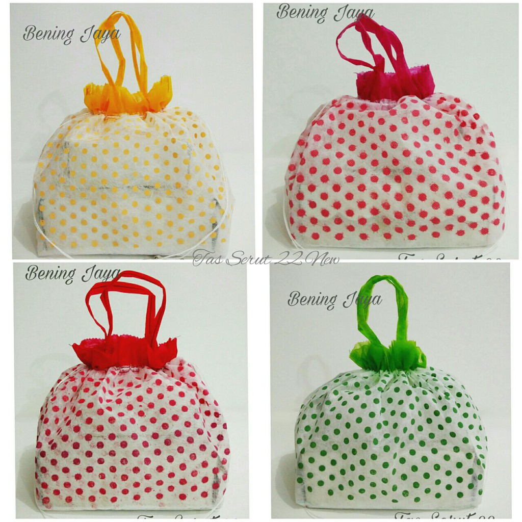 

Tas Hajatan Goodie Bag Serut Tipis 22 Polkadot