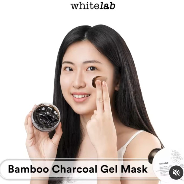 WHITELAB Bamboo Charcoal Brightening Gel Mask - Masker Wajah - 60gr