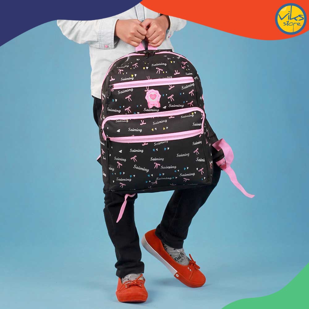 Tas Sekolah TK SD PAUD Ransel Anak Perempuan Tas 2in1 Gambar Motif Lucu Backpack Wanita Tas Punggung