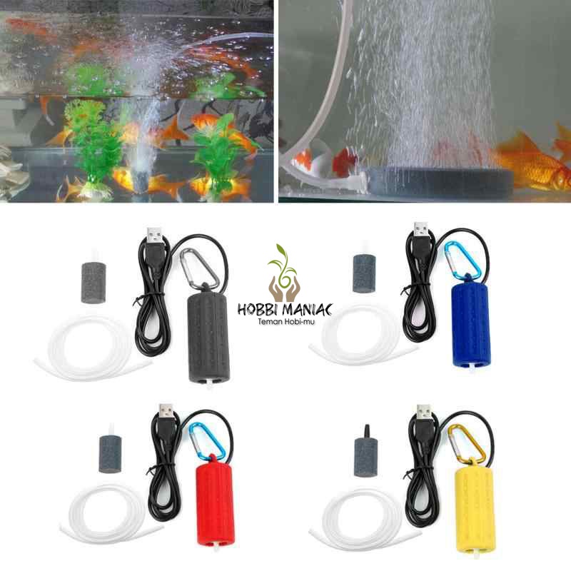 Aerator USB Aquarium Pompa Udara Akuarium Dengan Baterai