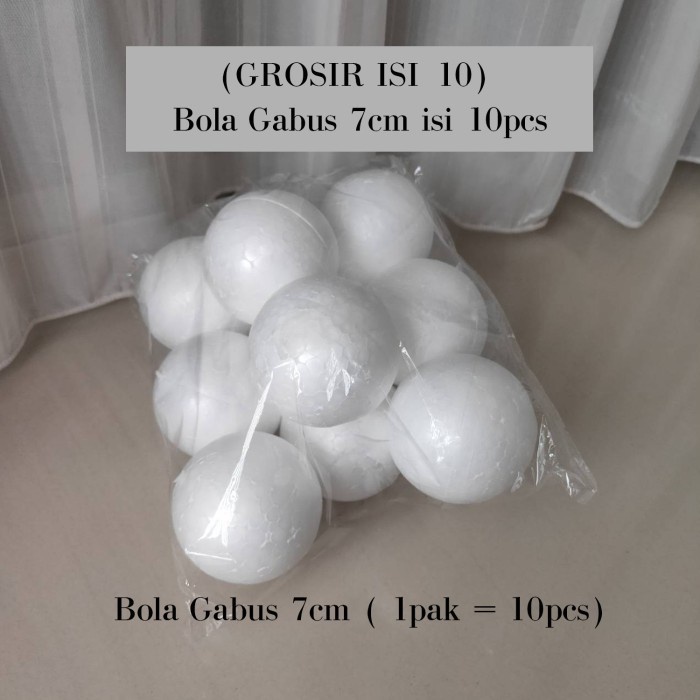 

Bola Gabus 7cm / Bola Gabus Styrofoam diameter 7cm HARGA GROSIR 10 pc