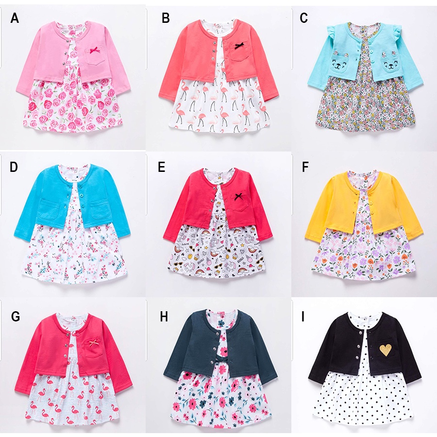 Dress Cardigan Bayi Perempuan Catell Love - 1444