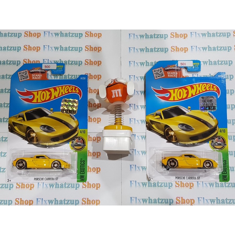 Hot Wheels Porsche Carrera GT (HW EXOTICS) - YELLOW FS + US CARD