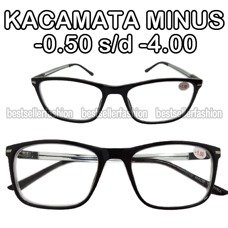 Kacamata Baca Minus (-) Pria Wanita Frame Kotak Uk -0.50 s/d -4.00 Kacamata Rabun Jauh Kacamata Komputer Kacamata Baca fashion Terbaru Reading Glasses Unisex