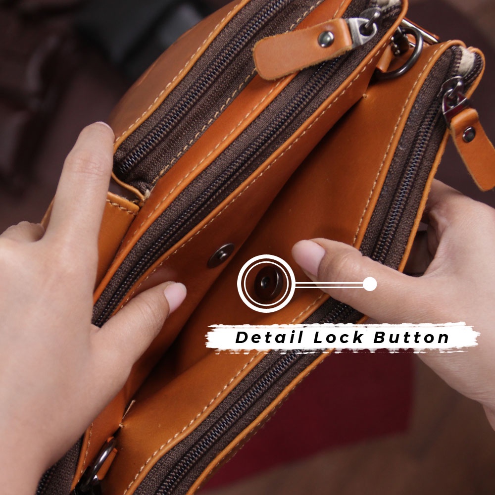 Tas Selempang Pria Wanita Kulit Asli Unisex Tas Slempang Pria Kulit Sapi Asli Premium HB09 Tas Kuliah Cowok Cewek Bahan Kulit Sapi Asli KUALITAS TERJAMIN MEMUASKAN