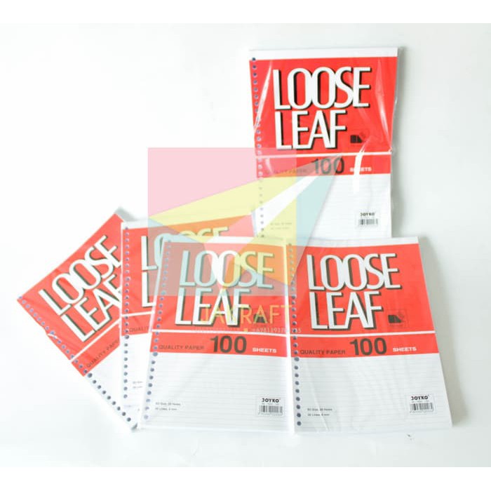 

Loose Leaf Kertas File Note Isi 100 Binder Joyko B5 7026 Berkualitas