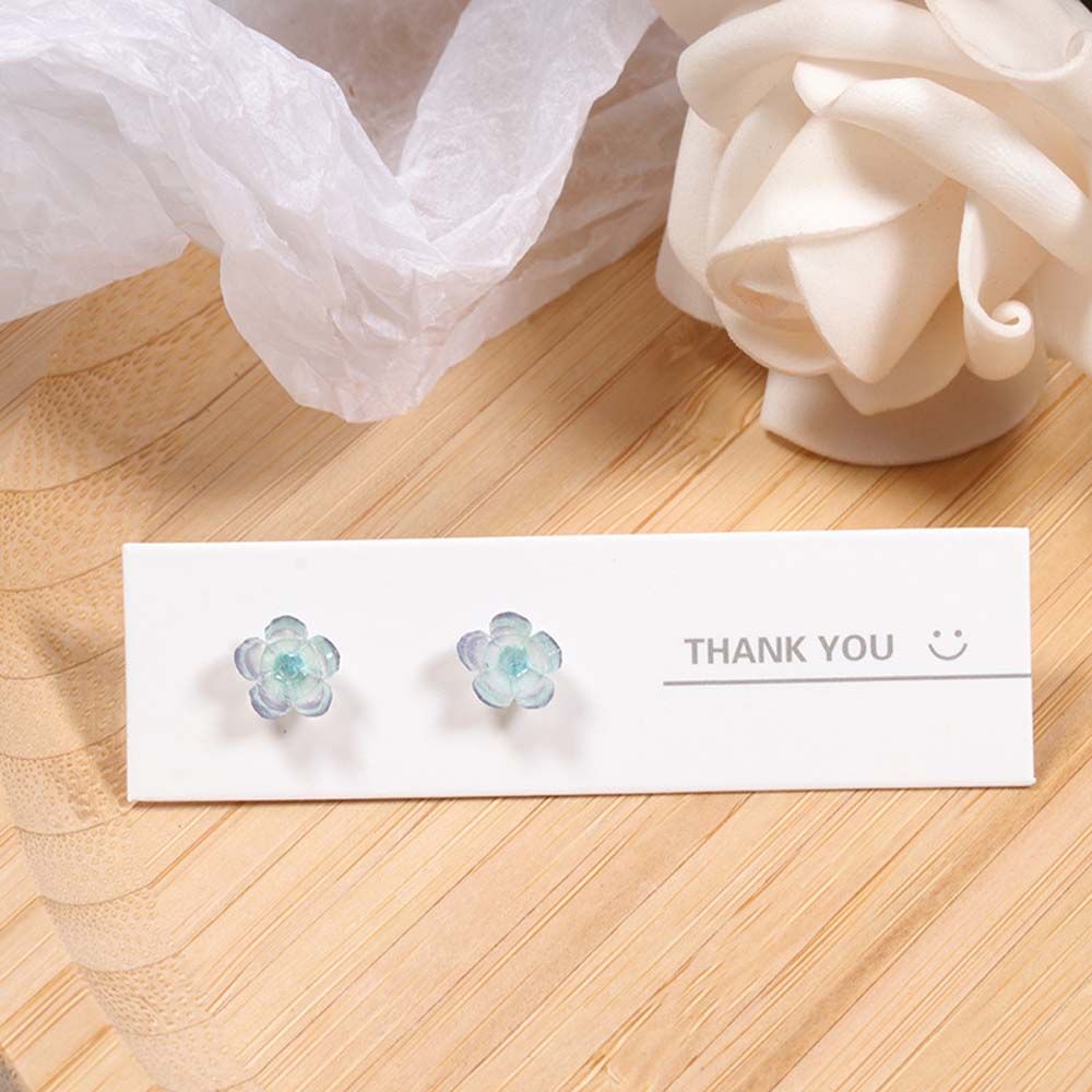 Needway  Geometric Resin Stud Earrings Simple Fashion Jewelry Flower Earrings Women Small Korean Personality Lotus Girls Acrylic