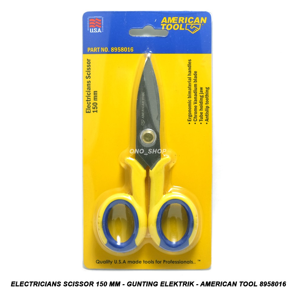 

Electricians Scissor 150 mm - Gunting Elektrik - American Tool 8958016