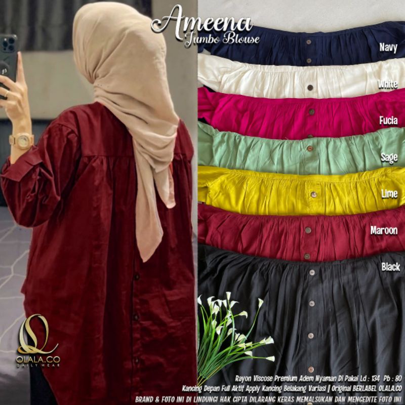 AMEENA JUMBO BLOUSE ORI OLALA