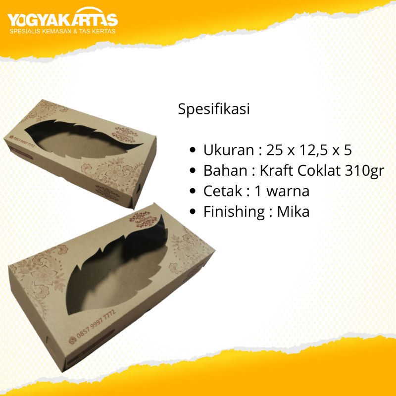 

Dus Brownies Bahan Kraft Coklat