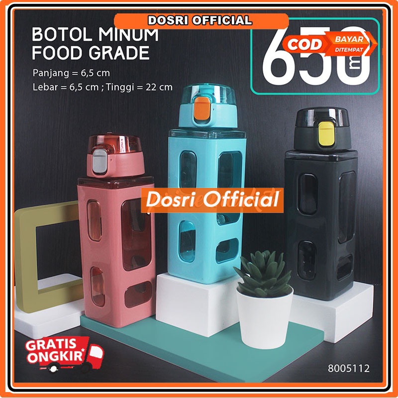 [READY STOK] 1 Pcs Botol Air Minum Infused Water 650ml / Tumbler Minum